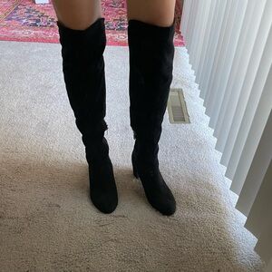 Marc Fisher Black suede Knee-High Women's Boots 7.5